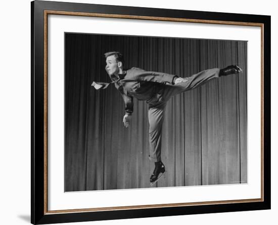 Olympic Figure Skating Champion Dick Button Skating-Gjon Mili-Framed Premium Photographic Print