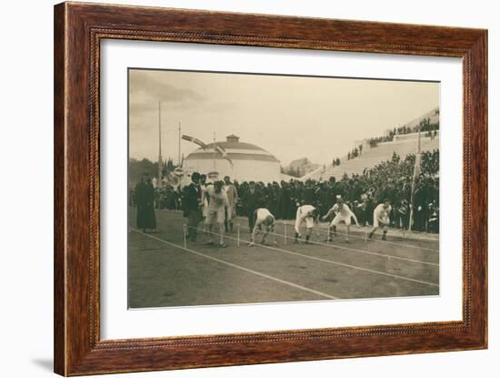 Olympic Games, 1896, Preparation for the 100-Meter Race, 1896-Albert Meyer-Framed Giclee Print