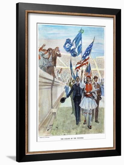 Olympic Games, 1896-Andre Castaigne-Framed Giclee Print