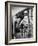 Olympic High Jumper Walter Davis Doing Ballet Exercises in Class of Women Dancers-John Dominis-Framed Premium Photographic Print