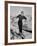Olympic Hopeful, Jill Kinmont, Leaning Forward on Ski Pole, at Sun Valley Training Camp-null-Framed Premium Photographic Print