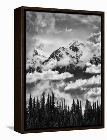 Olympic National Park, Mount Carrie and Carrie Glacier Through the Clouds from Hurricane Ridge-Ann Collins-Framed Premier Image Canvas