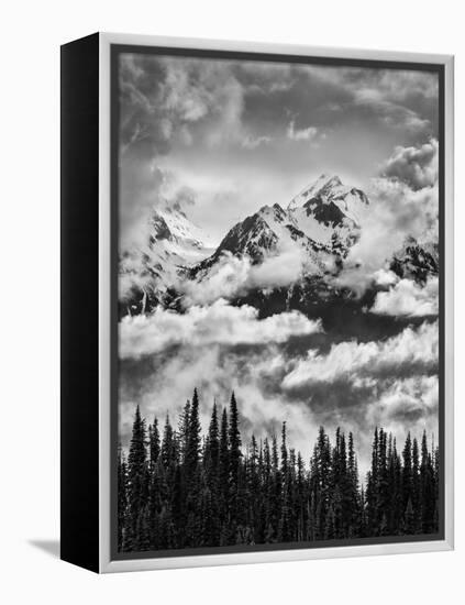 Olympic National Park, Mount Carrie and Carrie Glacier Through the Clouds from Hurricane Ridge-Ann Collins-Framed Premier Image Canvas