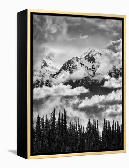 Olympic National Park, Mount Carrie and Carrie Glacier Through the Clouds from Hurricane Ridge-Ann Collins-Framed Premier Image Canvas