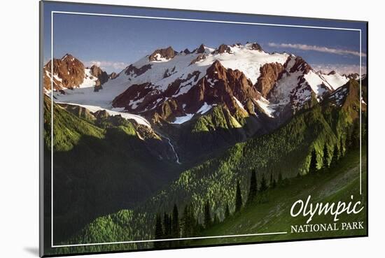 Olympic National Park - Mount Olympus-Lantern Press-Mounted Art Print