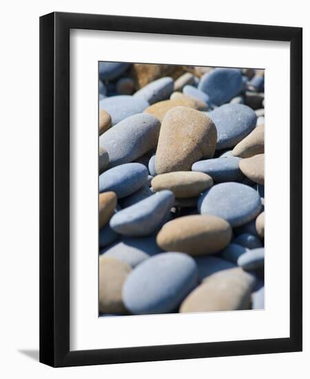 Olympic National Park, Wa: Blue and Brown Stones Found on Ruby Beach-Brad Beck-Framed Photographic Print