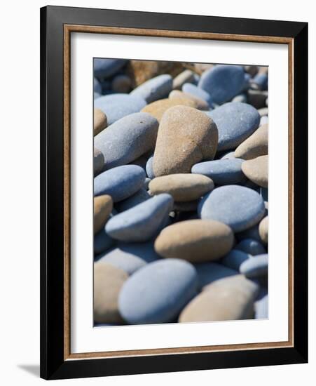 Olympic National Park, Wa: Blue and Brown Stones Found on Ruby Beach-Brad Beck-Framed Photographic Print