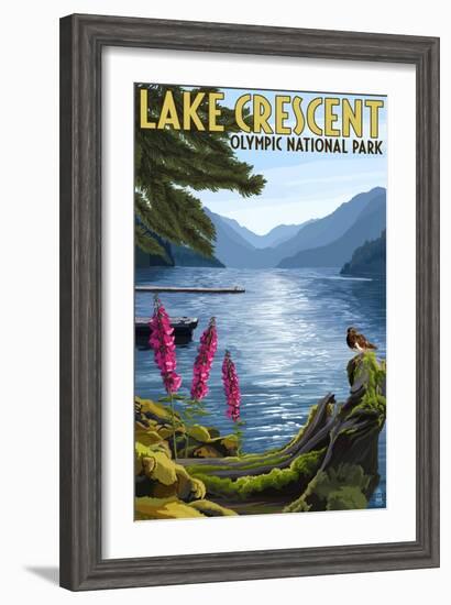 Olympic National Park, Washington - Lake Crescent-Lantern Press-Framed Art Print