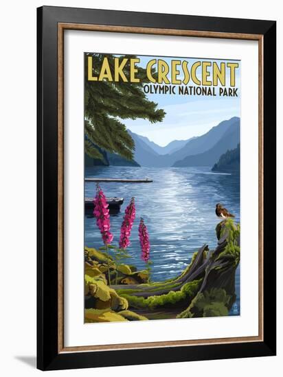 Olympic National Park, Washington - Lake Crescent-Lantern Press-Framed Art Print