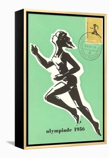 Olympic Runner, 1956-null-Framed Stretched Canvas