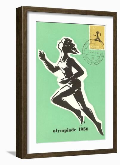 Olympic Runner, 1956-null-Framed Premium Giclee Print