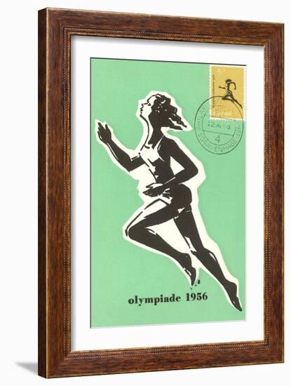 Olympic Runner, 1956-null-Framed Premium Giclee Print