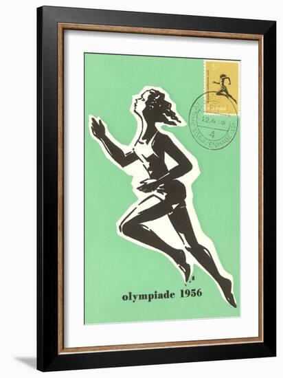 Olympic Runner, 1956-null-Framed Premium Giclee Print