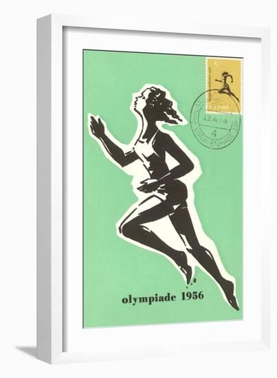 Olympic Runner, 1956-null-Framed Premium Giclee Print