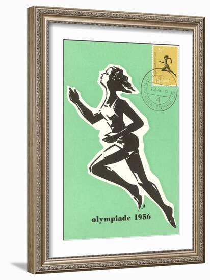 Olympic Runner, 1956-null-Framed Art Print