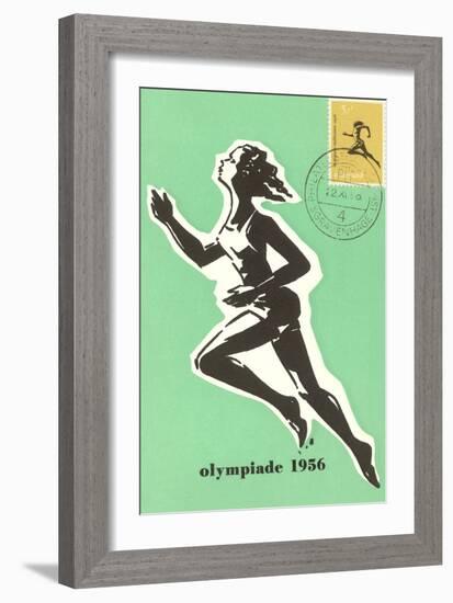 Olympic Runner, 1956-null-Framed Art Print