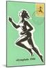 Olympic Runner, 1956-null-Mounted Art Print