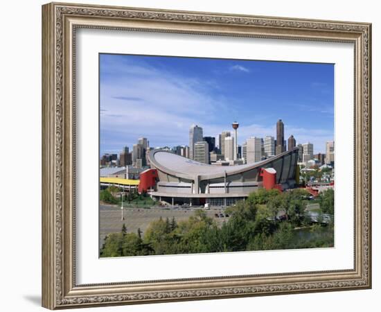 Olympic Saddledome and Skyline, Calgary, Alberta, Canada, North America-Hans Peter Merten-Framed Photographic Print