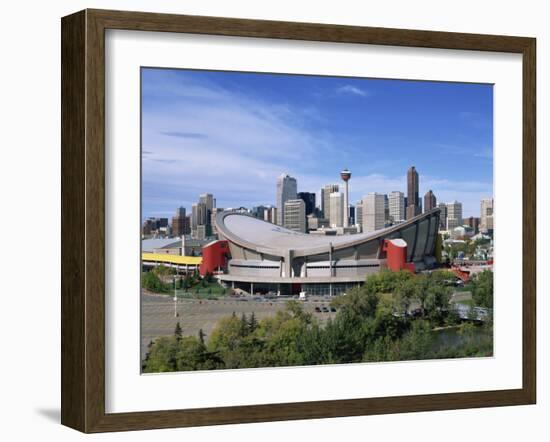 Olympic Saddledome and Skyline, Calgary, Alberta, Canada, North America-Hans Peter Merten-Framed Photographic Print