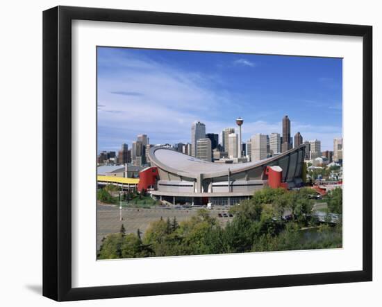 Olympic Saddledome and Skyline, Calgary, Alberta, Canada, North America-Hans Peter Merten-Framed Photographic Print