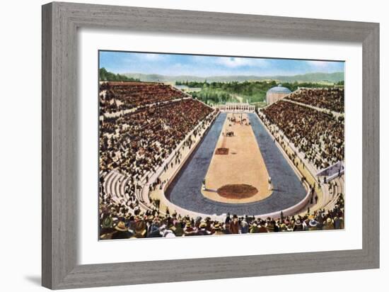 Olympic Stadium, Athens, 1906-null-Framed Giclee Print