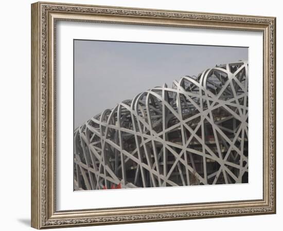 Olympic Stadium Called the Bird's Nest, Beijing, China-Angelo Cavalli-Framed Photographic Print