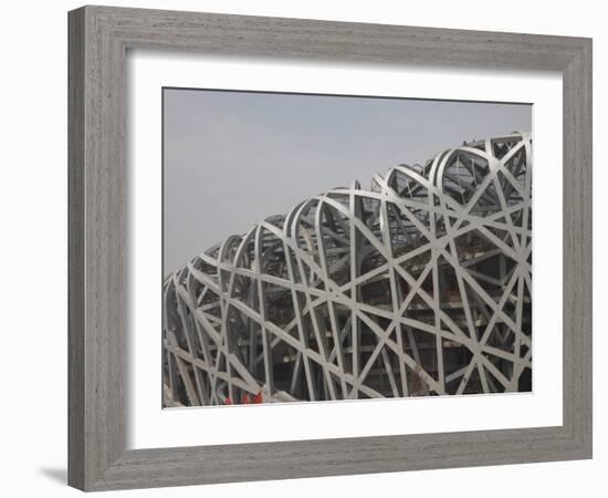 Olympic Stadium Called the Bird's Nest, Beijing, China-Angelo Cavalli-Framed Photographic Print