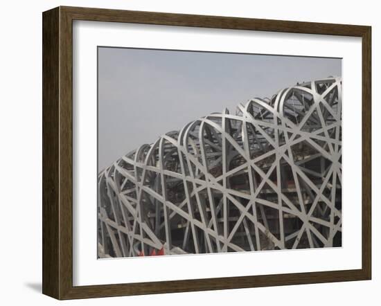 Olympic Stadium Called the Bird's Nest, Beijing, China-Angelo Cavalli-Framed Photographic Print