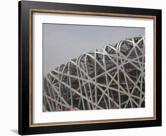 Olympic Stadium Called the Bird's Nest, Beijing, China-Angelo Cavalli-Framed Photographic Print