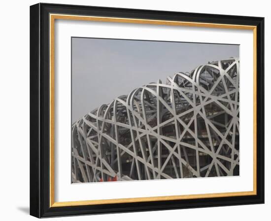 Olympic Stadium Called the Bird's Nest, Beijing, China-Angelo Cavalli-Framed Photographic Print