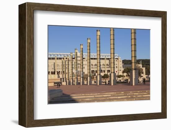 Olympic stadium Estadi Olimpic Lluis Companys, Montjuic, Barcelona, Catalonia, Spain, Europe-Markus Lange-Framed Photographic Print