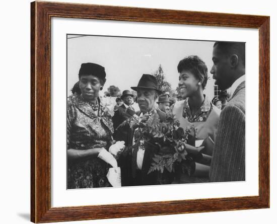 Olympic Star Wilma Rudolph with Her Father Ed Rudolph and Family-null-Framed Premium Photographic Print