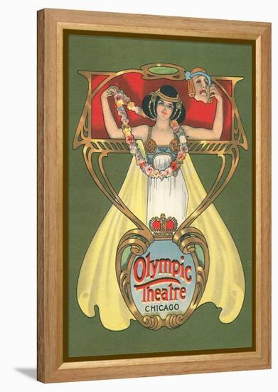 Olympic Theatre Playbill-null-Framed Stretched Canvas