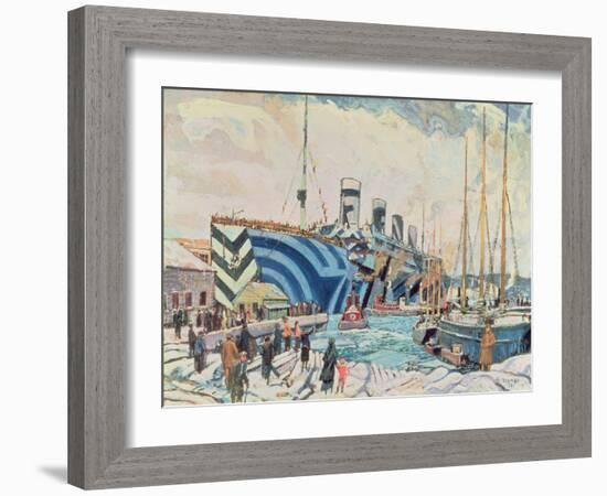 'Olympic' with Returned Soldiers 1919-Arthur Lismer-Framed Giclee Print