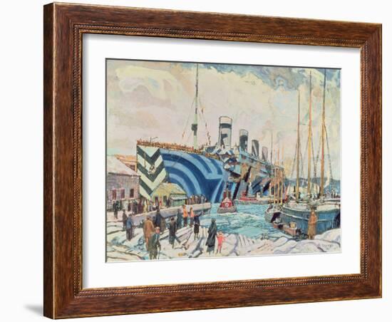 'Olympic' with Returned Soldiers 1919-Arthur Lismer-Framed Giclee Print