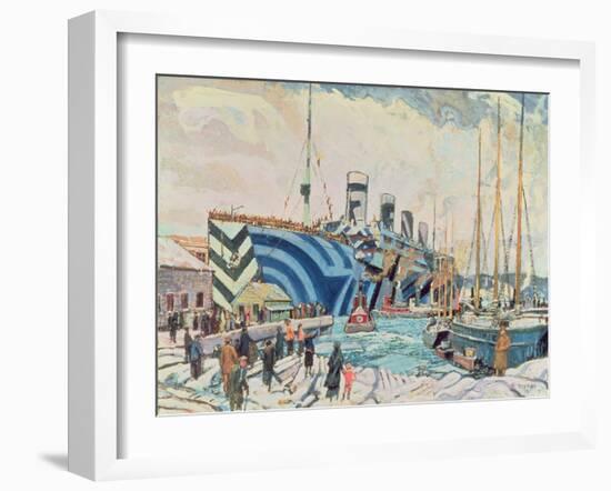 'Olympic' with Returned Soldiers 1919-Arthur Lismer-Framed Giclee Print