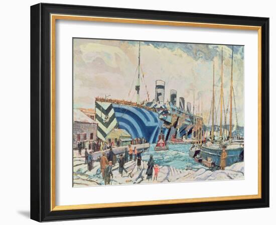 'Olympic' with Returned Soldiers 1919-Arthur Lismer-Framed Giclee Print