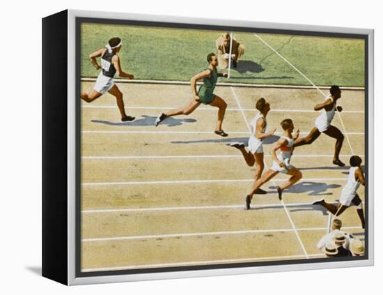 Olympics, 1932, Men 100M-null-Framed Premier Image Canvas