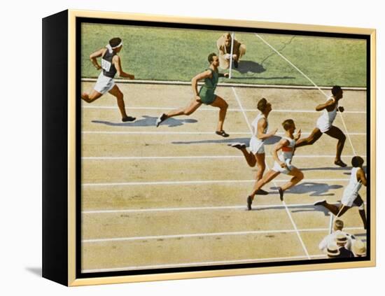 Olympics, 1932, Men 100M-null-Framed Premier Image Canvas