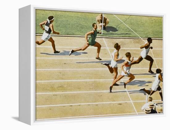 Olympics, 1932, Men 100M-null-Framed Premier Image Canvas