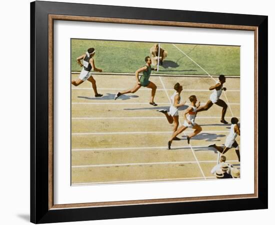 Olympics, 1932, Men 100M-null-Framed Photographic Print