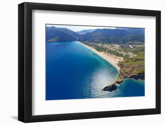 Olympos and Cirali beach aerial, Antalya, Turkey.-Ali Kabas-Framed Photographic Print