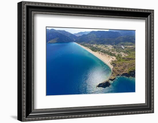 Olympos and Cirali beach aerial, Antalya, Turkey.-Ali Kabas-Framed Photographic Print