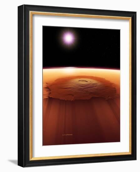 Olympus Mons, Mars-Detlev Van Ravenswaay-Framed Photographic Print