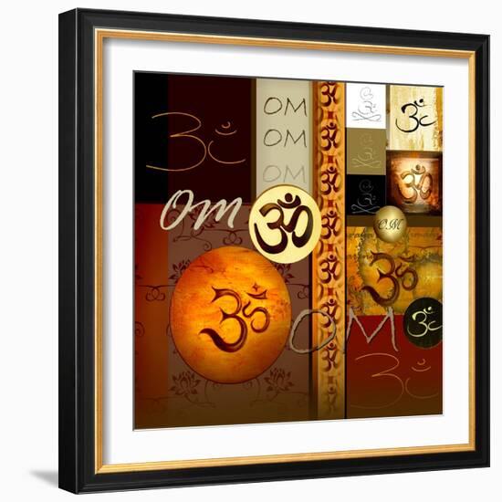 Om-Collage-Christine Ganz-Framed Art Print