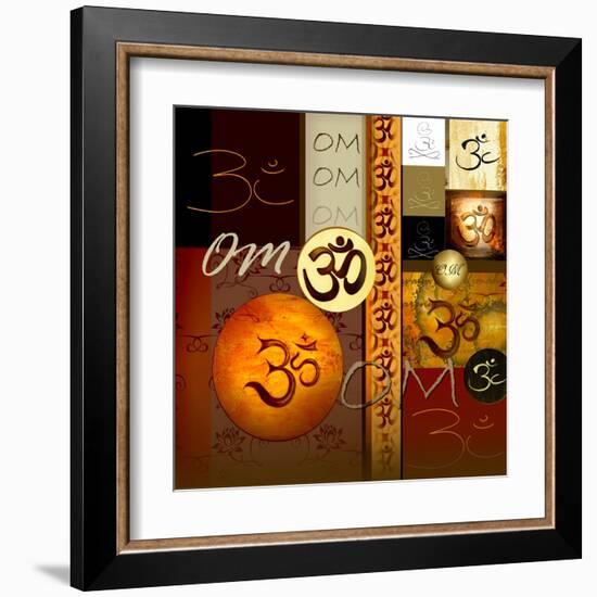 Om-Collage-Christine Ganz-Framed Art Print