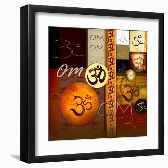 Om-Collage-Christine Ganz-Framed Art Print