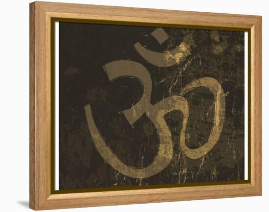 Om Grunge Symbol-pashabo-Framed Stretched Canvas