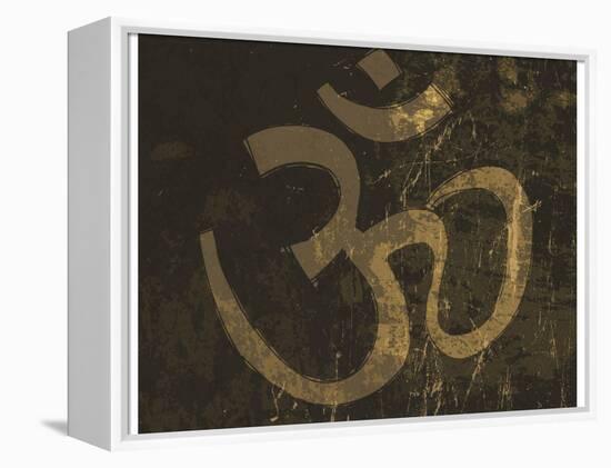 Om Grunge Symbol-pashabo-Framed Stretched Canvas
