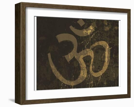 Om Grunge Symbol-pashabo-Framed Art Print